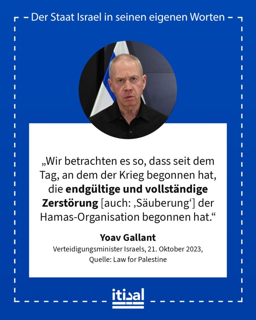 Grafik: Yoav Gallant, 21. Oktober 2023