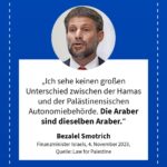 Grafik: Bezalel Smotrich, 4. November 2023