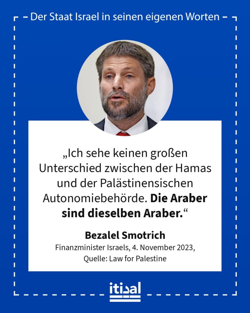 Grafik: Bezalel Smotrich, 4. November 2023