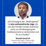 Grafik: Bezalel Smotrich, 1. Februar 2024