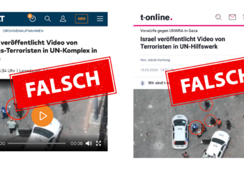 Zeigt eine Drohnenaufnahme wirklich "Hamas-Terroristen auf einem UN-Gelände"?