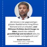 Grafik: Bezalel Smotrich, 5. August 2024
