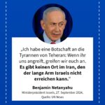 Grafik: Benjamin Netanyahu, 27. September 2024