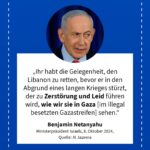 Grafik: Benjamin Netanyahu, 8. Oktober 2024