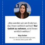 Grafik: May Golan, 21. Oktober 2024