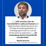 Grafik: Bezalel Smotrich, 11. November 2024