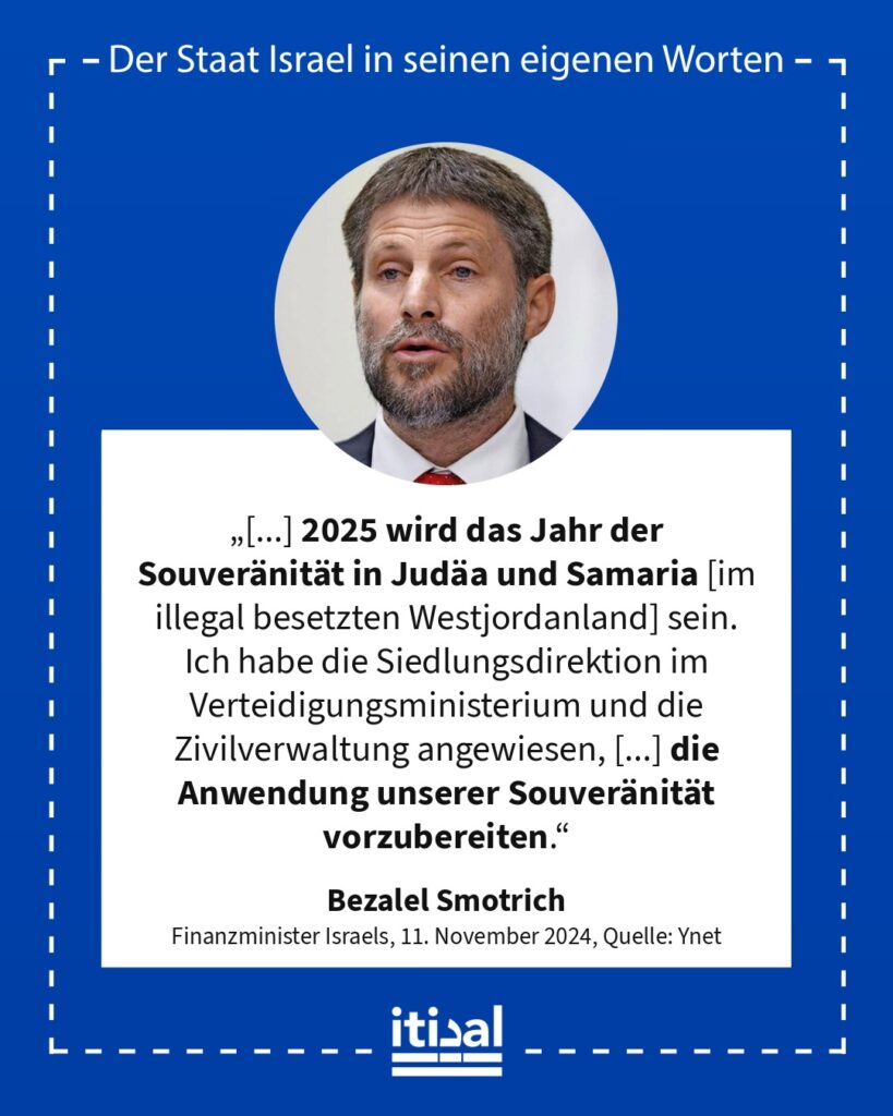 Grafik: Bezalel Smotrich, 11. November 2024