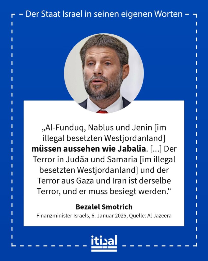 Grafik: Bezalel Smotrich, 6. Januar 2025