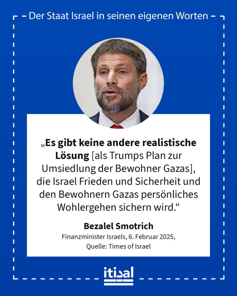 Grafik: Bezalel Smotrich, 6. Februar 2025