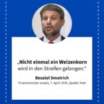Grafik: Bezalel Smotrich, 7. April 2025