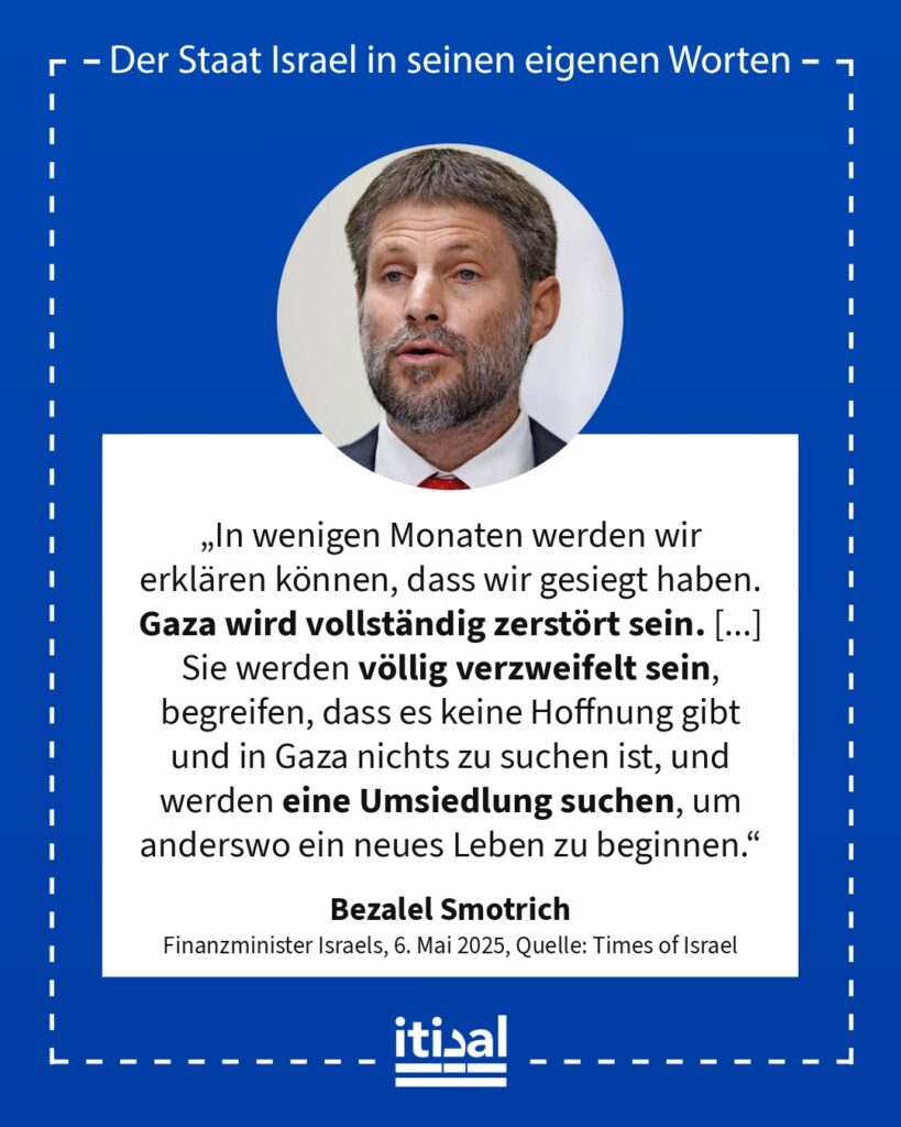Grafik: Bezalel Smotrich, 6. Mai 2025