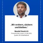 Grafik: Bezalel Smotrich, 19. Mai 2025
