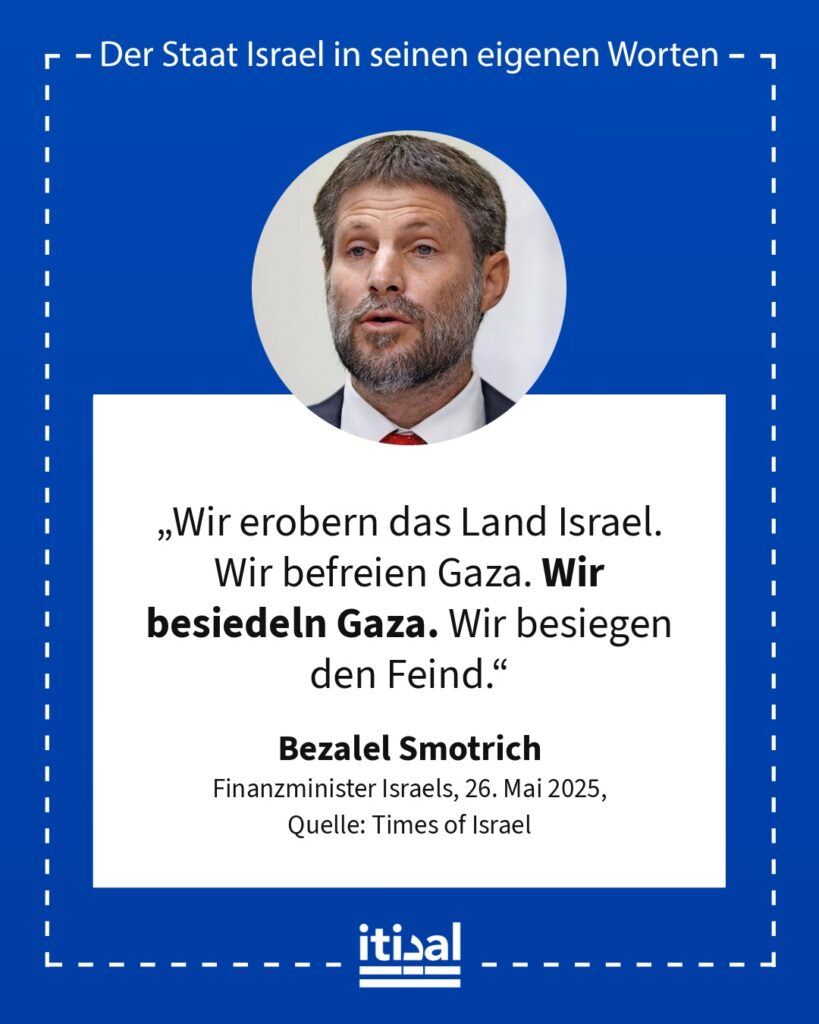 Grafik: Bezalel Smotrich, 26. Mai 2025