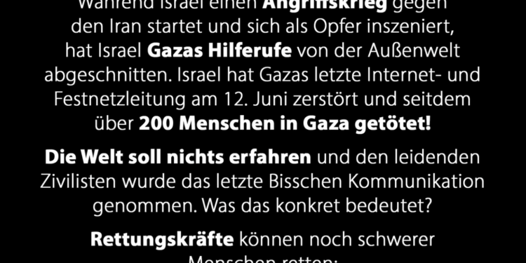 Blackout: Israel zerstört letzte Internet- und Festnetzleitung in Gaza