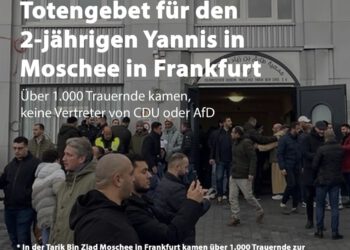 Keine Vertreter von CDU oder AfD: Totengebet für den 2 jährigen Yannis in Moschee in Frankfurt