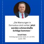 Grafik: Israel Katz, 16. Juli 2025
