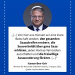 Grafik: Itamar Ben-Gvir, 3. August 2025