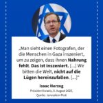 Grafik: Isaac Herzog, 6. August 2025