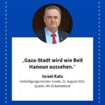 Grafik: Israel Katz, 21. August 2025