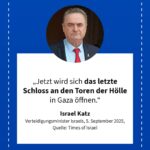 Grafik: Israel Katz, 5. September 2025