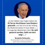 Grafik: Benjamin Netanyahu, 8. September 2025