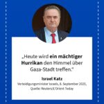 Grafik: Israel Katz, 8. September 2025