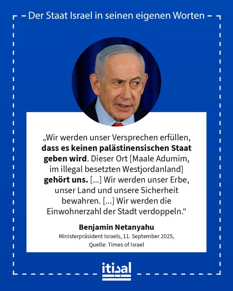 Grafik: Benjamin Netanyahu, 11. September 2025