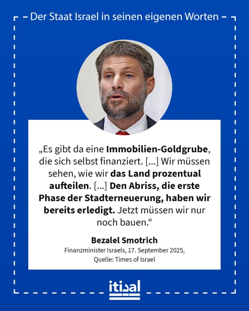 Grafik: Bezalel Smotrich, 17. September 2025