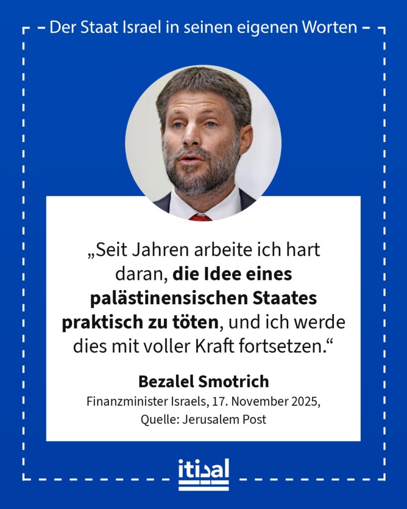 Grafik: Bezalel Smotrich, 17. November 2025