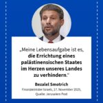 Grafik: Bezalel Smotrich, 17. November 2025