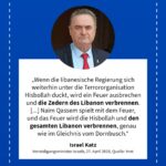 Grafik: Israel Katz, 27. April 2026