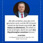 Grafik: Israel Katz, 16. September 2026