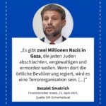 Grafik: Bezalel Smotrich, 15. April 2024