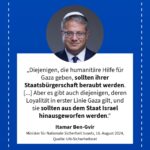 Grafik: Itamar Ben-Gvir, 16. August 2024